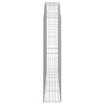 vidaXL Panier de gabions arqué 200x30x140/160 cm Fer galvanisé