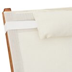 vidaXL Chaise à bascule textilène blanc et bois de peuplier massif