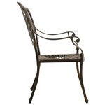 vidaXL Chaises de jardin 2 Pièces Aluminium coulé Bronze