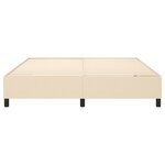vidaXL Cadre de lit Crème 160 x 200 cm Tissu