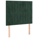 vidaXL Sommier à lattes de lit matelas LED Vert foncé 80x200cm Velours