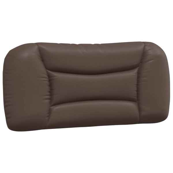 vidaXL Coussin de tête de lit marron 90 cm similicuir