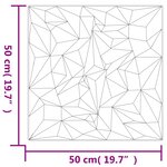 vidaXL Panneaux muraux 48 Pièces noir 50x50 cm XPS 12 m² améthyste