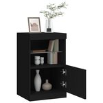 vidaXL Buffet avec lumières LED noir 41x37x67 cm