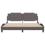 vidaXL Cadre de lit avec tête de lit Gris 180x200 cm Similicuir