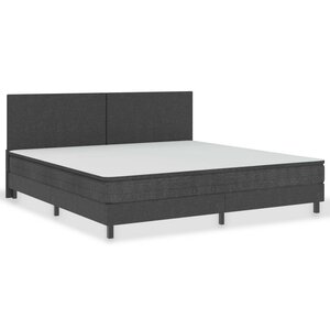 vidaXL Sommier à lattes de lit sans matelas gris tissu 200x200 cm