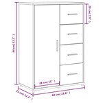 vidaXL Buffets 2 Pièces noir 60x31x84 cm bois d'ingénierie