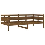 vidaXL Lit de jour Marron miel Bois de pin massif 90x190 cm