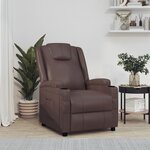 vidaXL Fauteuil inclinable Marron Similicuir