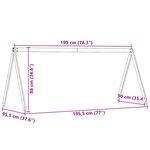 vidaXL Toit de lit pour enfants 199x95 5x88 cm bois de pin massif