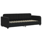 vidaXL Lit de jour avec lit gigogne noir 80x200 cm velours