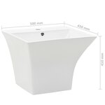 vidaXL Lavabo mural Céramique Blanc 500 x 450 x 410 mm