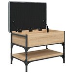 vidaXL Banc à chaussures chêne sonoma 62x42x45 cm bois d'ingénierie