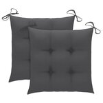 vidaXL Chaises pliables de jardin lot de 2 avec coussins Bambou