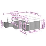 vidaXL Ensemble de canapé de jardin 9 pièces avec coussins Marron Poly rotin