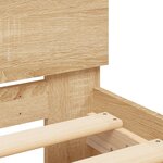 vidaXL Cadre de lit sans matelas avec tête de lit 100x200 cm