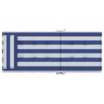 vidaXL Coussins de chaise à dossier haut lot de 6 rayures bleu/blanc