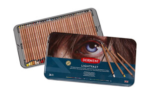 Crayons de couleur Derwent LightFast Boite x36