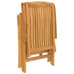 vidaXL Chaises de jardin inclinables lot de 6 bois massif de teck