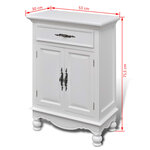 vidaXL Armoire avec 2 portes et 1 tiroir Bois Blanc