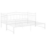 vidaXL Cadre de canapé-lit extensible Blanc Métal 90x200 cm