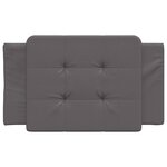 vidaXL Coussin de tête de lit gris 80 cm similicuir