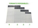 100 Enveloppes plastique aller retour 60 microns - 400×520mm