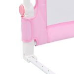 vidaXL Barrière de sécurité de lit d'enfant Rose 180x42 cm Polyester