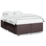vidaXL Cadre de lit sans matelas marron foncé 160x200 cm tissu