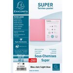 Paquet De 250 Sous-chemises Super 60 - 22x31cm - Bleu Clair - X 5 - Exacompta