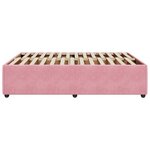 vidaXL Cadre de lit Rose 160x200 cm Velours