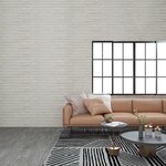 vidaXL Panneaux muraux 3D avec design de brique blanc 11 Pièces EPS
