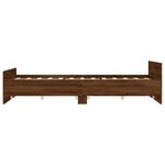 vidaXL Cadre de lit tête de lit et pied de lit chêne marron 120x200 cm