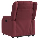 vidaXL Fauteuil inclinable de massage Rouge bordeaux Tissu