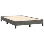 vidaXL Cadre de lit gris foncé 120x190 cm velours