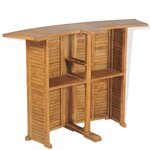 vidaXL Table pliable de bar 155x53x105 cm Bois de teck solide