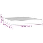 vidaXL Matelas de lit à ressorts ensachés Gris 180x200x20cm Similicuir