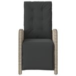 vidaXL Chaises inclinables de jardin lot de 2 avec repose-pied rotin