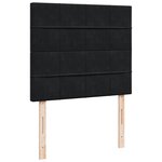 vidaXL Sommier à lattes de lit avec matelas Noir 120x200 cm Velours