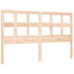vidaXL Cadre de lit avec tête de lit 160x200 cm bois massif