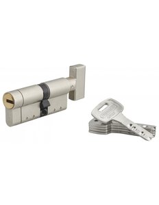 THIRARD - Cylindre de serrure à bouton Federal S  30Bx42mm  nickel  anti-arrachement  anti-perçage  5 clés