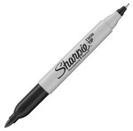 SHARPIE - 1 marqueur permanent - Noir - Pointe Fine & Ultra fine - sous blister