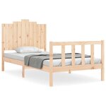 vidaXL Cadre de lit et tête de lit 100x200 cm bois massif