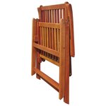 vidaXL Chaises pliables de jardin lot de 6 Bois d'acacia solide