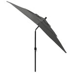 vidaXL Parasol à 3 niveaux avec mât en aluminium Anthracite 2 5x2 5 m