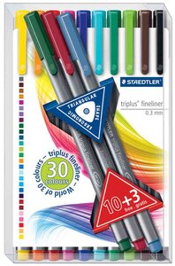 Fineliner triplus 10 + 3 GRATUIT dans l'étui STAEDTLER