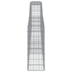 vidaXL Paniers à gabions arqués 5 Pièces 400x30x80/100 cm Fer galvanisé