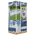 Bestway Ensemble de piscine Power Steel Rectangulaire 732x366x132 cm