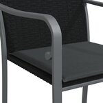 vidaXL Chaises de jardin avec coussins lot de 6 noir 56x59x84 cm rotin