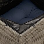 vidaXL Salon de jardin avec coussins 13 Pièces gris résine tressée